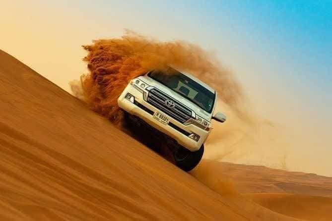 Morning dune bashing in a 4x4 on the Abu Dhabi dunes
