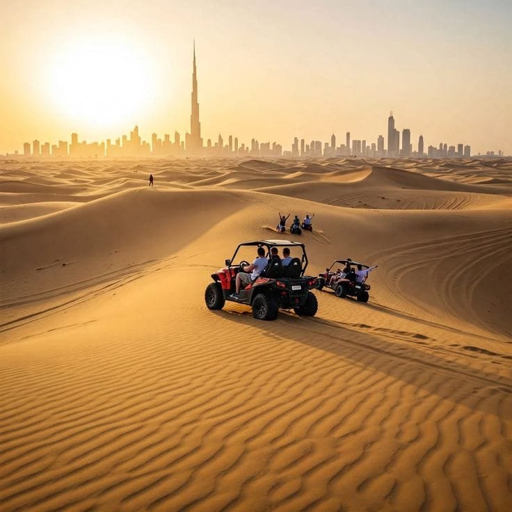 Dune buggy on the Dubai dunes
