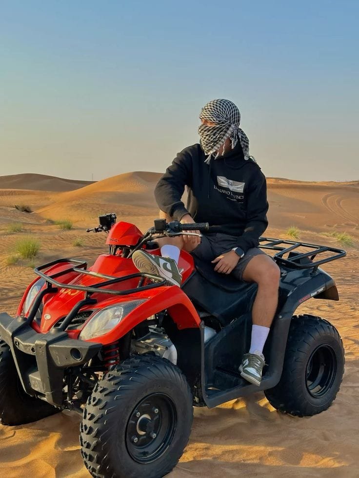 Quad biking on the dunes