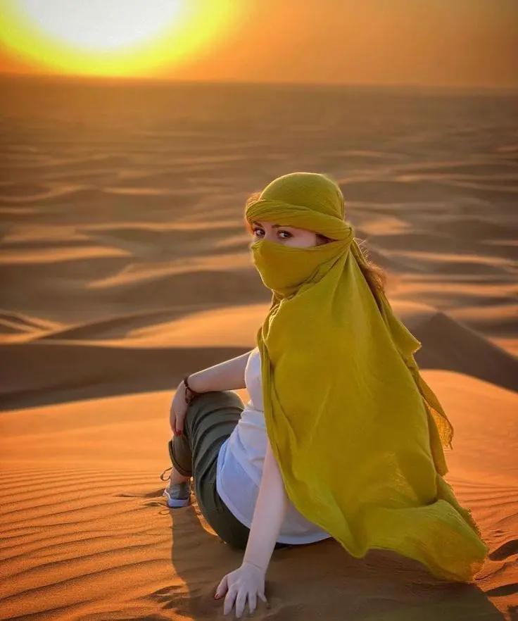 Golden dunes of Al Khatim Abu Dhabi