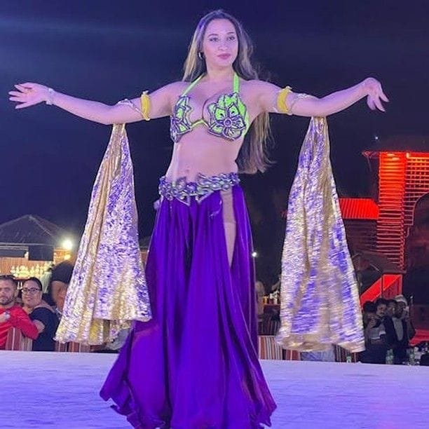 Belly dance performance at the camp