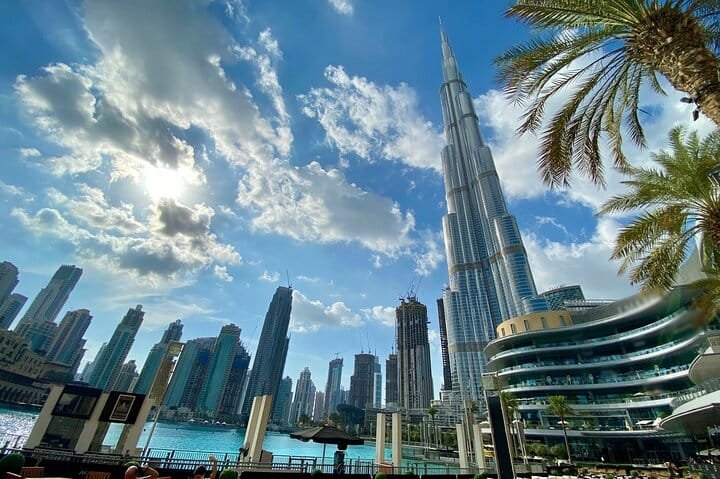 Dubai skyline seen on a layover tour from Dubai airport