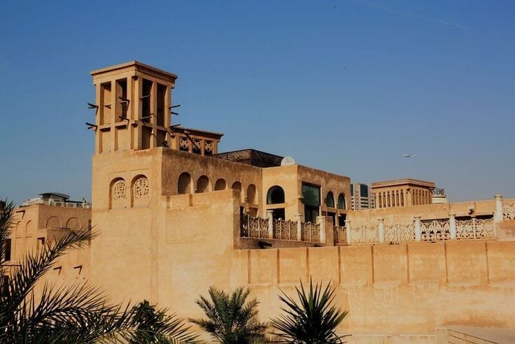 Traditional wind-tower buildings in Al Fahidi historical district Dubai