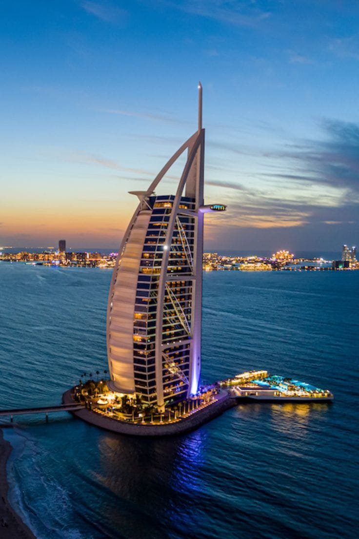 Burj Al Arab Hotel at Dusk – Things to Do in Dubai
