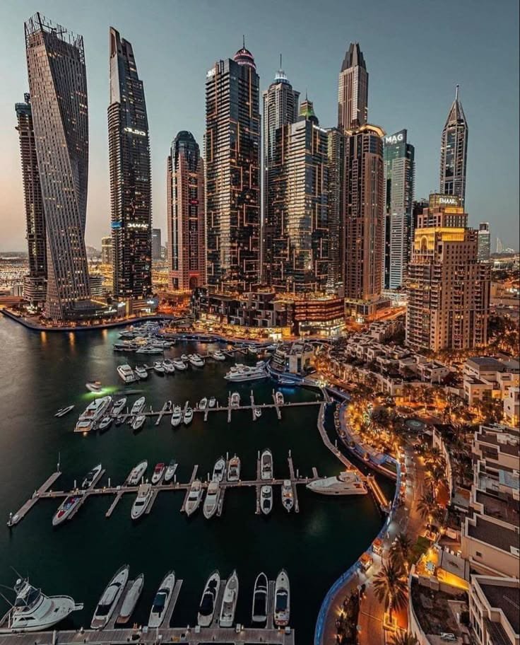 Dubai Marina at night