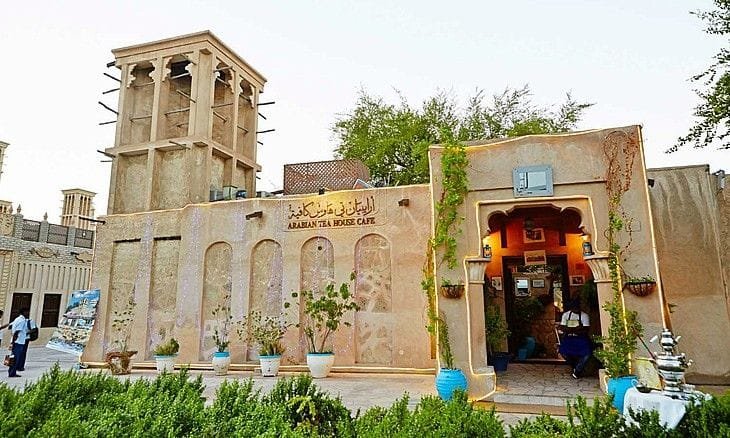 Courtyard cafe in Al Fahidi historical district Dubai