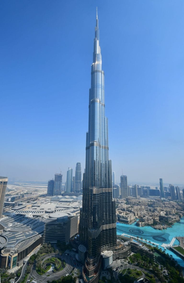 Burj Khalifa towering above the wider Dubai skyline